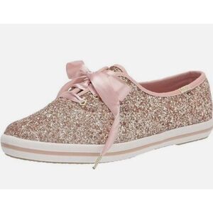KATE SPADE NEW YORK Keds X Champion Glitter Sneakers In Rose Gold Size 8.5